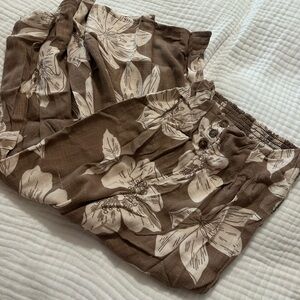 Sienna Sky Brown and Cream Textured Pants